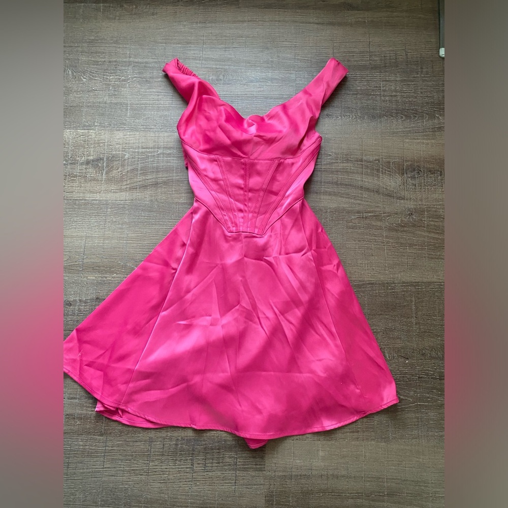 Corset open back mini dress